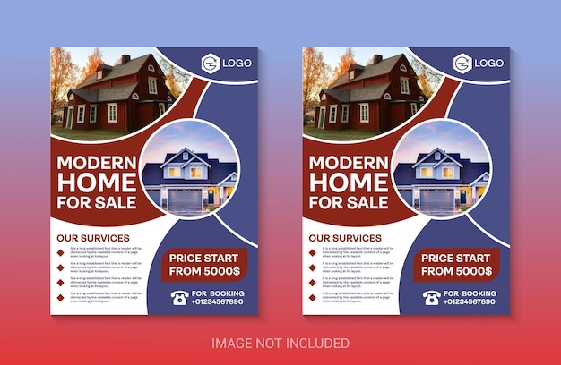 Vector real estate home sale flyer premium template