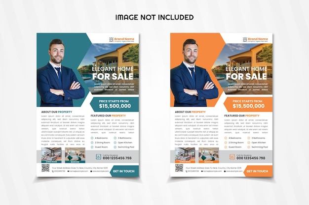 Real estate home for sale flyer template