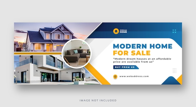 Real estate home sale social media cover web banner