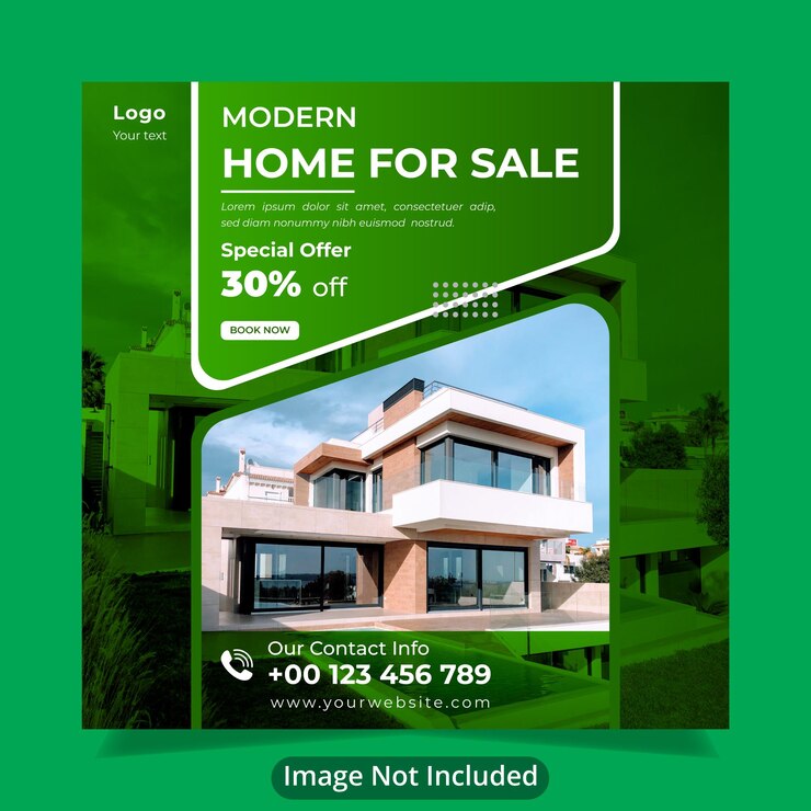 Real estate Home for sale template Premium Vector