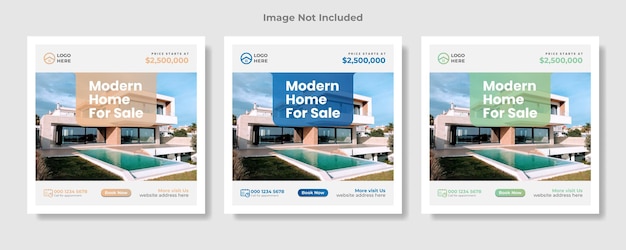 不動産ホームソーシャルメディア投稿テンプレート