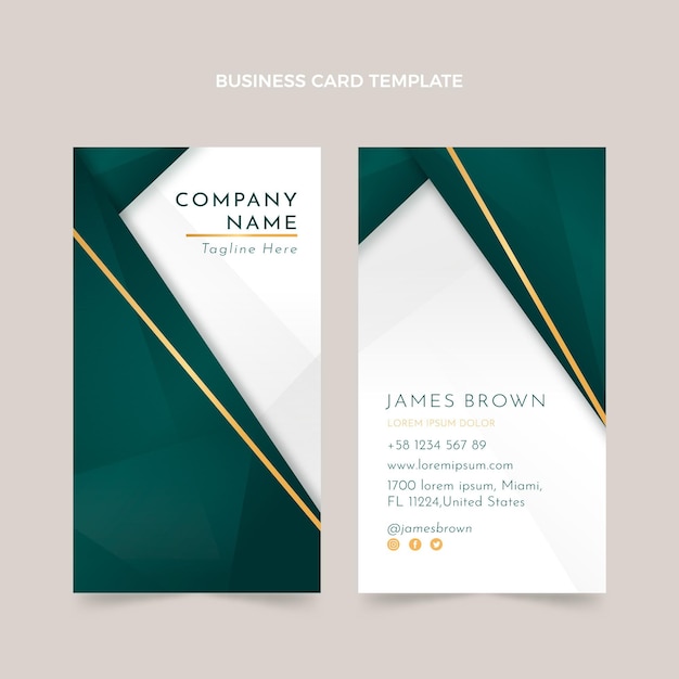 Vector real estate horizontal business card