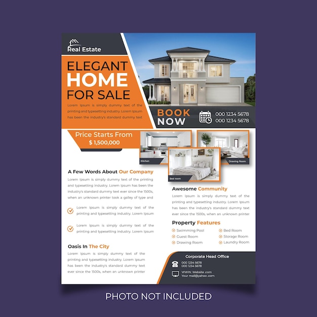 Real Estate house flyer template