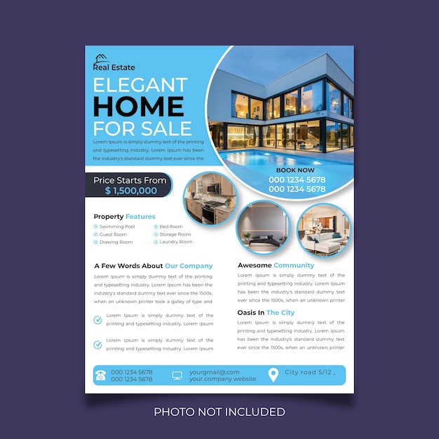 Real Estate house flyer template