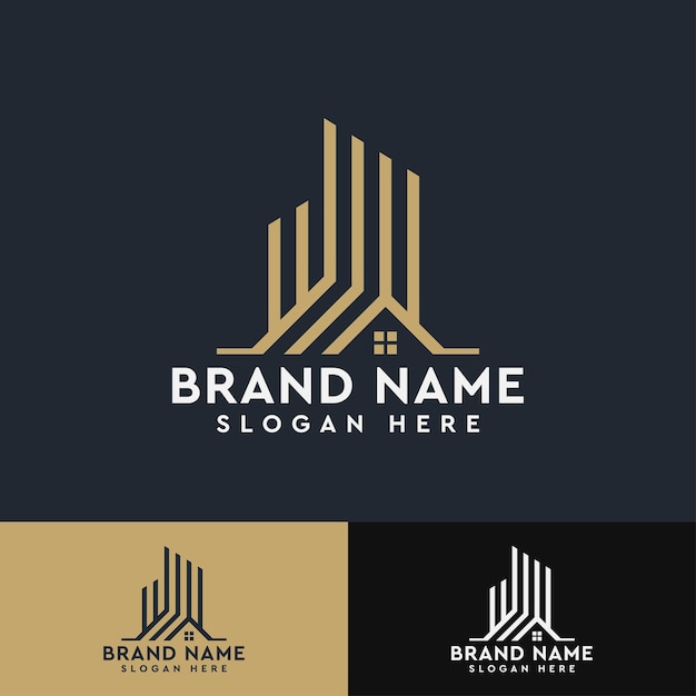 Real Estate House Modern logo template