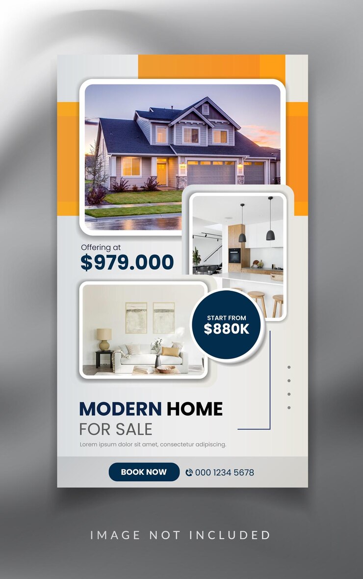 Real estate house property agency instagram and facebook story template