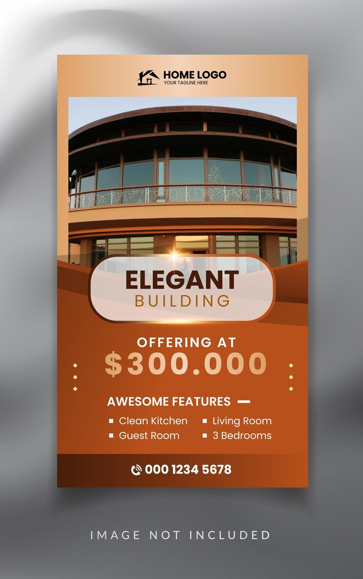 Real estate house property agency instagram and facebook story template