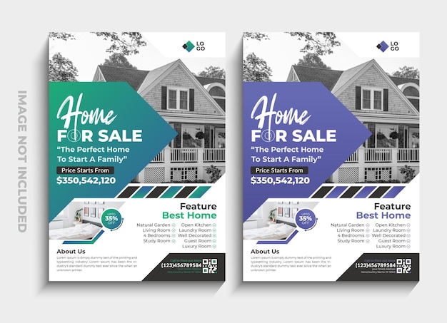 Real estate house property business flyer template