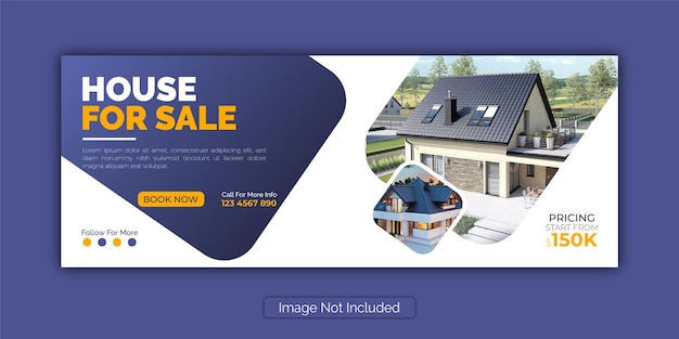 Real estate house property facebook cover banner template