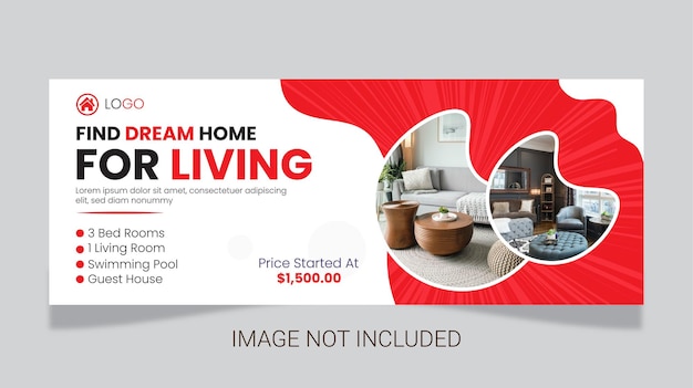 real estate house property facebook cover banner template