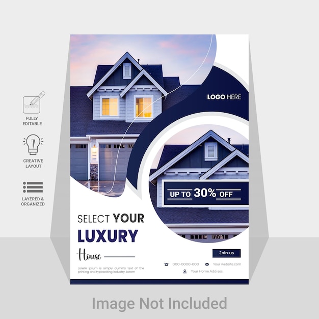 Real estate house property free vector template for Business