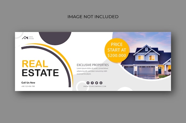 Real estate house property instagram post or social media banner template