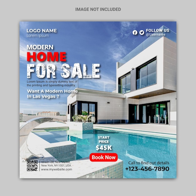 Real-estate-house-property-instagram-post-social-media-banner-webbanner-sjabloon