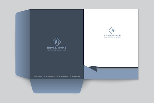 Vector real estate house property presentation folder template design