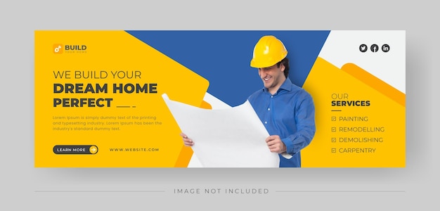 Real estate house property sale facebook cover banner template