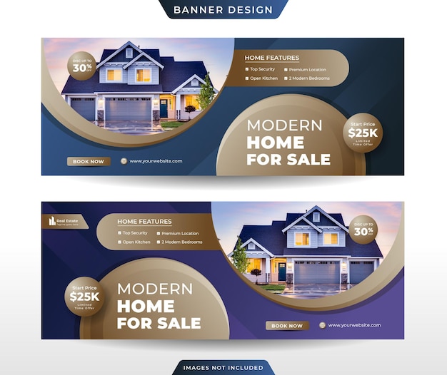 부동산 집 부동산 판매 페이스 북 타임 라인 표지 템플릿 디자인