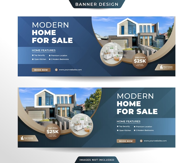 Real estate house property sale facebook timeline cover template design