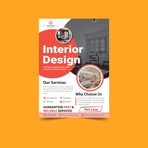 Real estate house property sale flyer design template