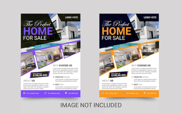 real estate house property sale flyer or poster design