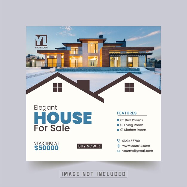 Real Estate House Property Selling Promotional Social Media Post and Banner Design