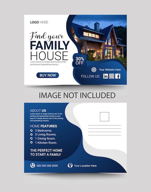 Real estate house property social media banner design template