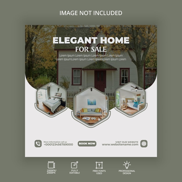 Real estate house property social media banner template design