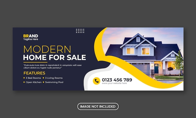 Vector real estate house property social media facebook cover web banner template premium vector