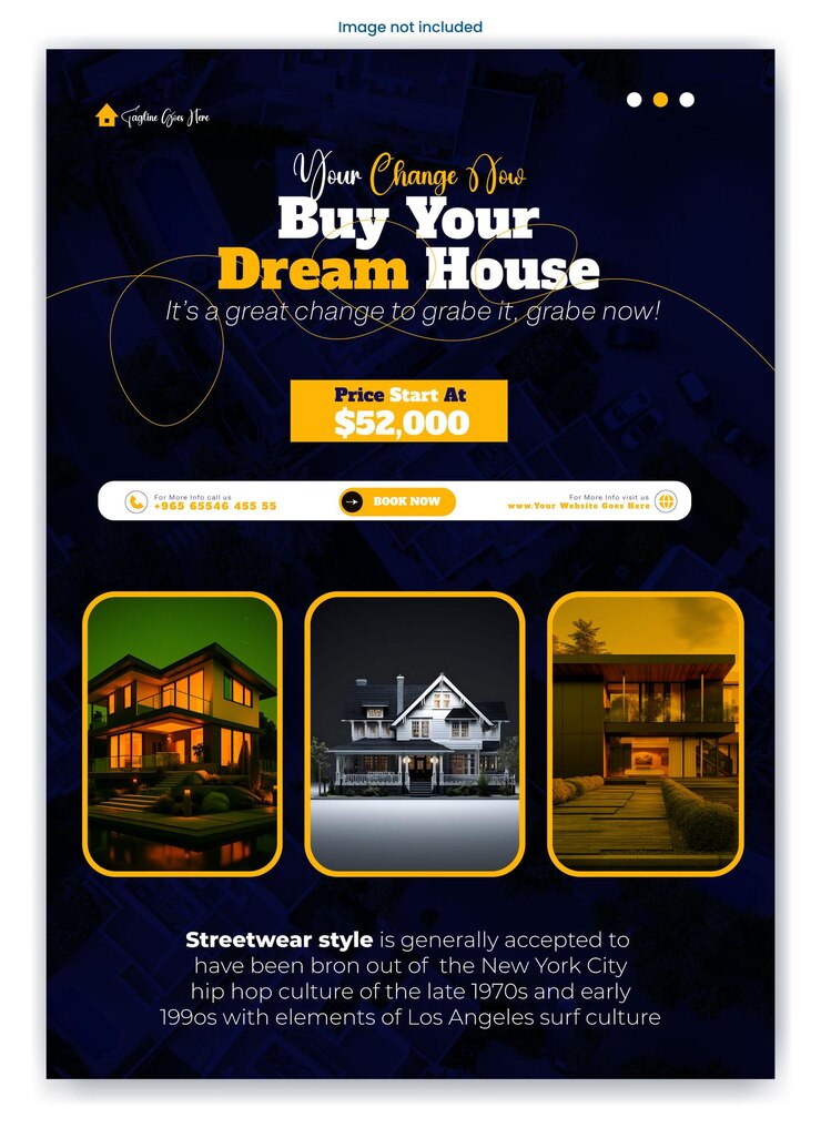 वेक्टर real estate house sale ads flyer or poster template design