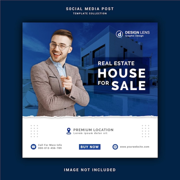 Real Estate House For Sale Social Media Post