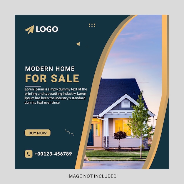 Real estate house social media or Facebook post banner template