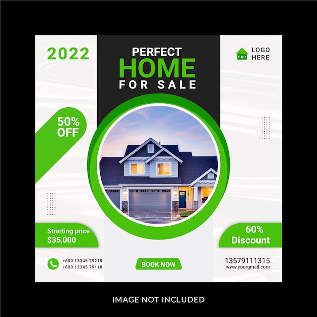 Real Estate House Social Media Instagram Post Or Web Banner Template