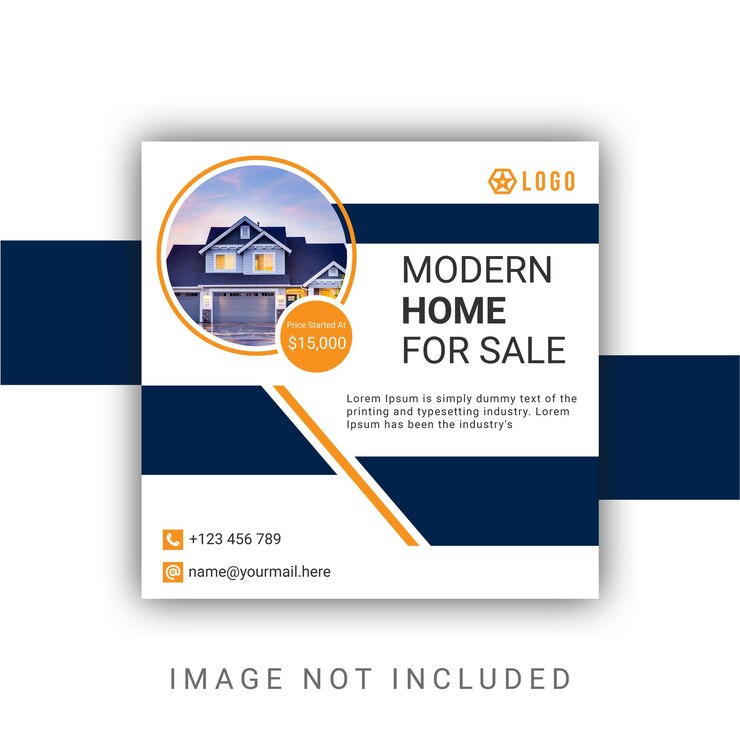 Real estate house social media instagram post or web banner