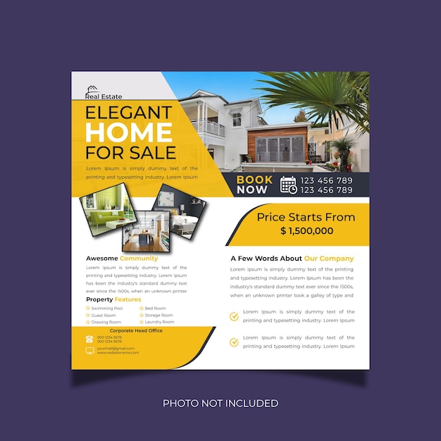 Real Estate house social media template