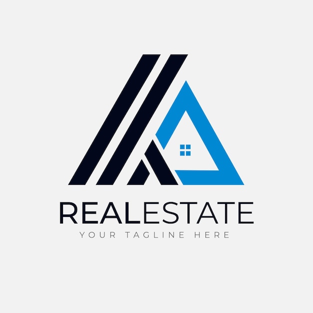 Vector real estate housing logo design template with letter a concept