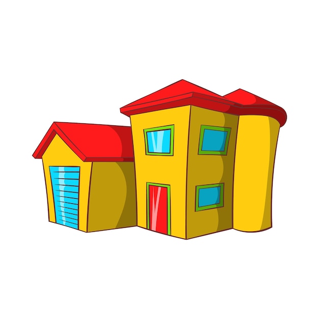 Vettore icona immobiliare in stile cartone animato isolata su sfondo bianco