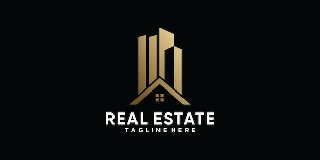 Real estate icon logo design template for business company Premium Vector