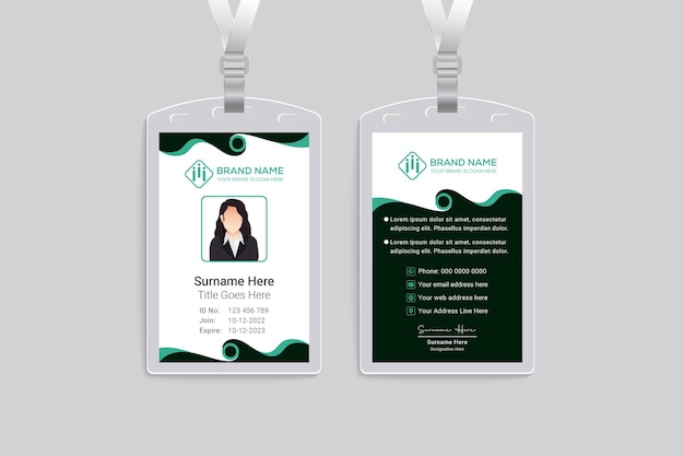 Real estate id card design