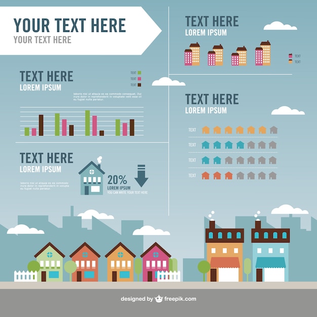 Vettore immobiliare vettore infografia