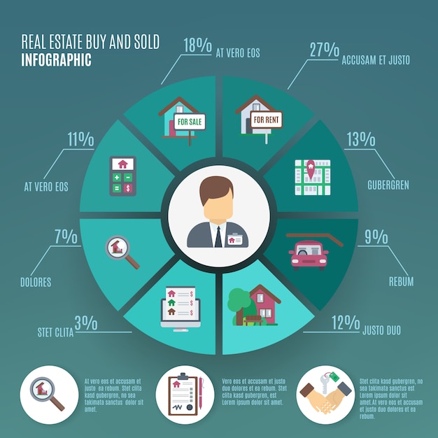 Vector real estate infographic