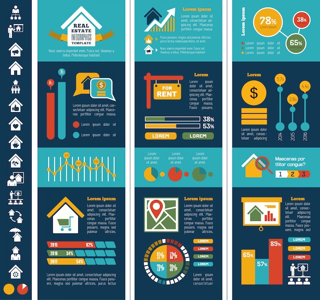 Vector real estate infographics.