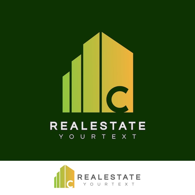 real estate initial Letter C Logo design