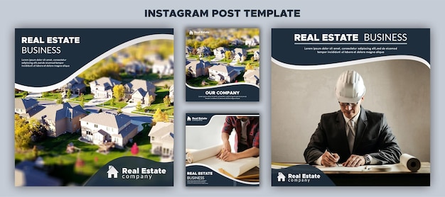 Vettore post instagram immobiliare real