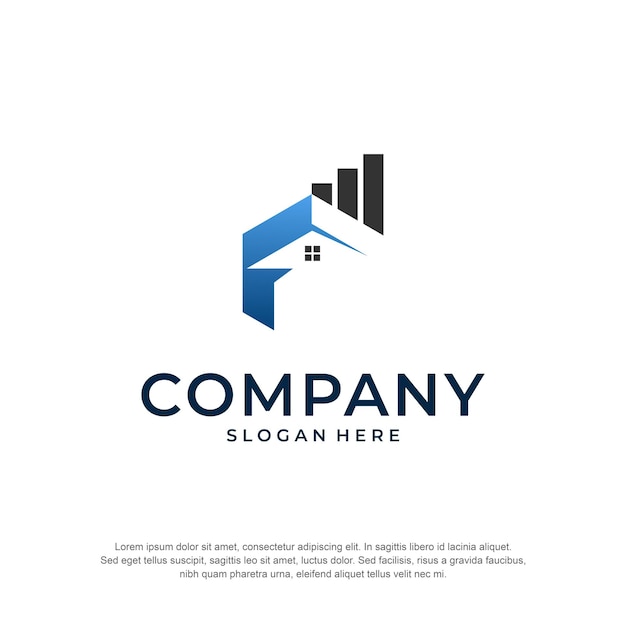 real estate investment logo premium vector