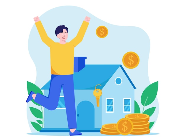 Vector real estate investor illustration