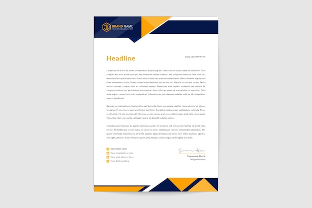 Real estate letterhead template design