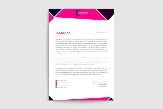 Real estate letterhead template