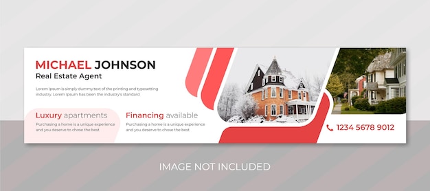 Real estate linkedin header social media banner template with Youtube channel cover art design