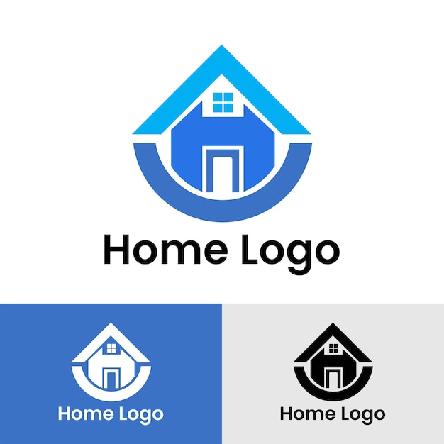 Logo immobiliare e modello di biglietto da visita logo home vector