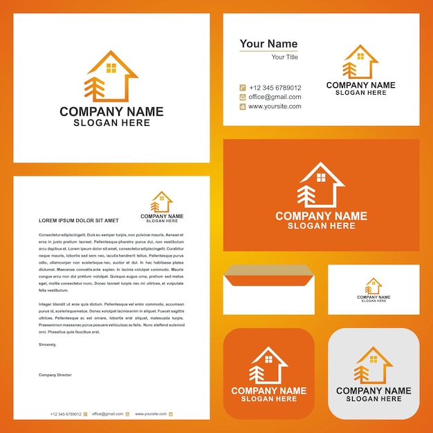 Real estate logo and business card template