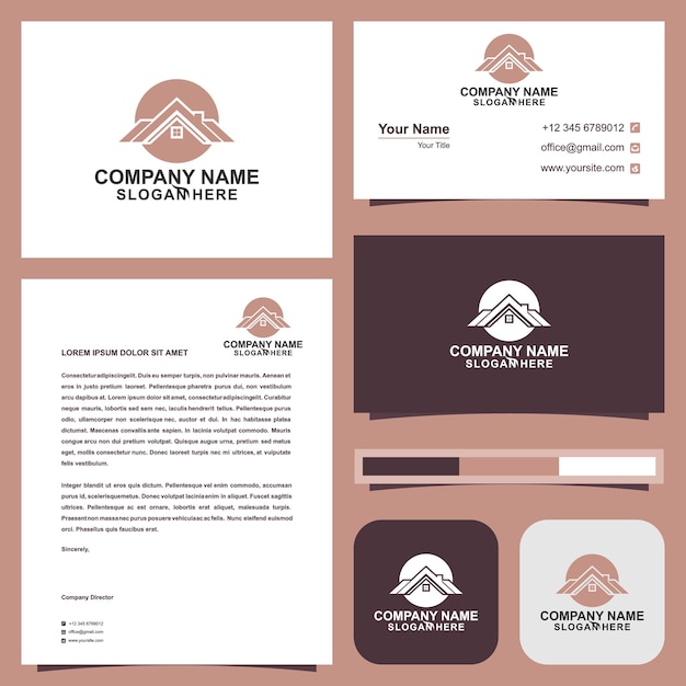 Real estate logo and business card template